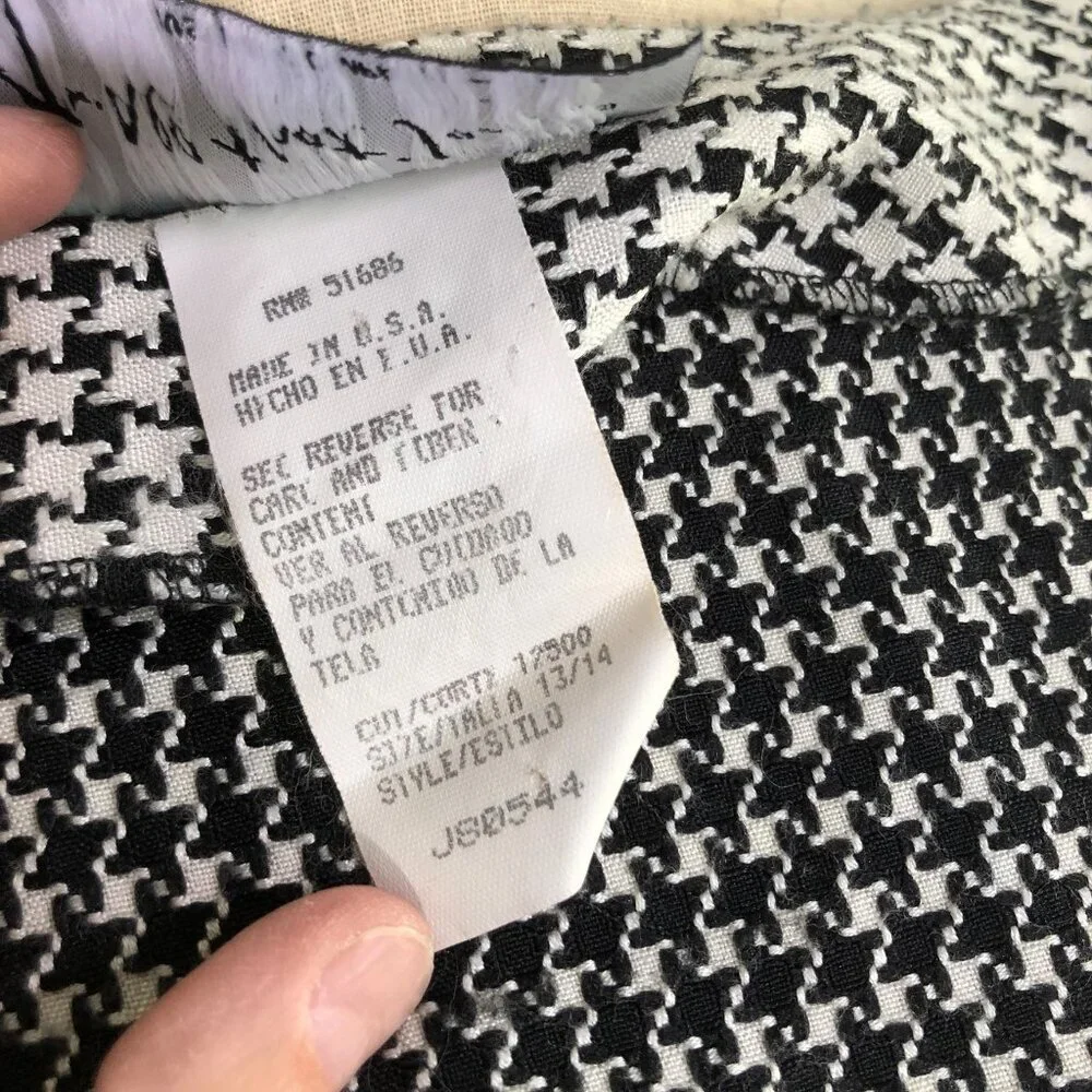 Vintage All That Jazz black and white blazer-women's size small/medium - Picture 6 of 6